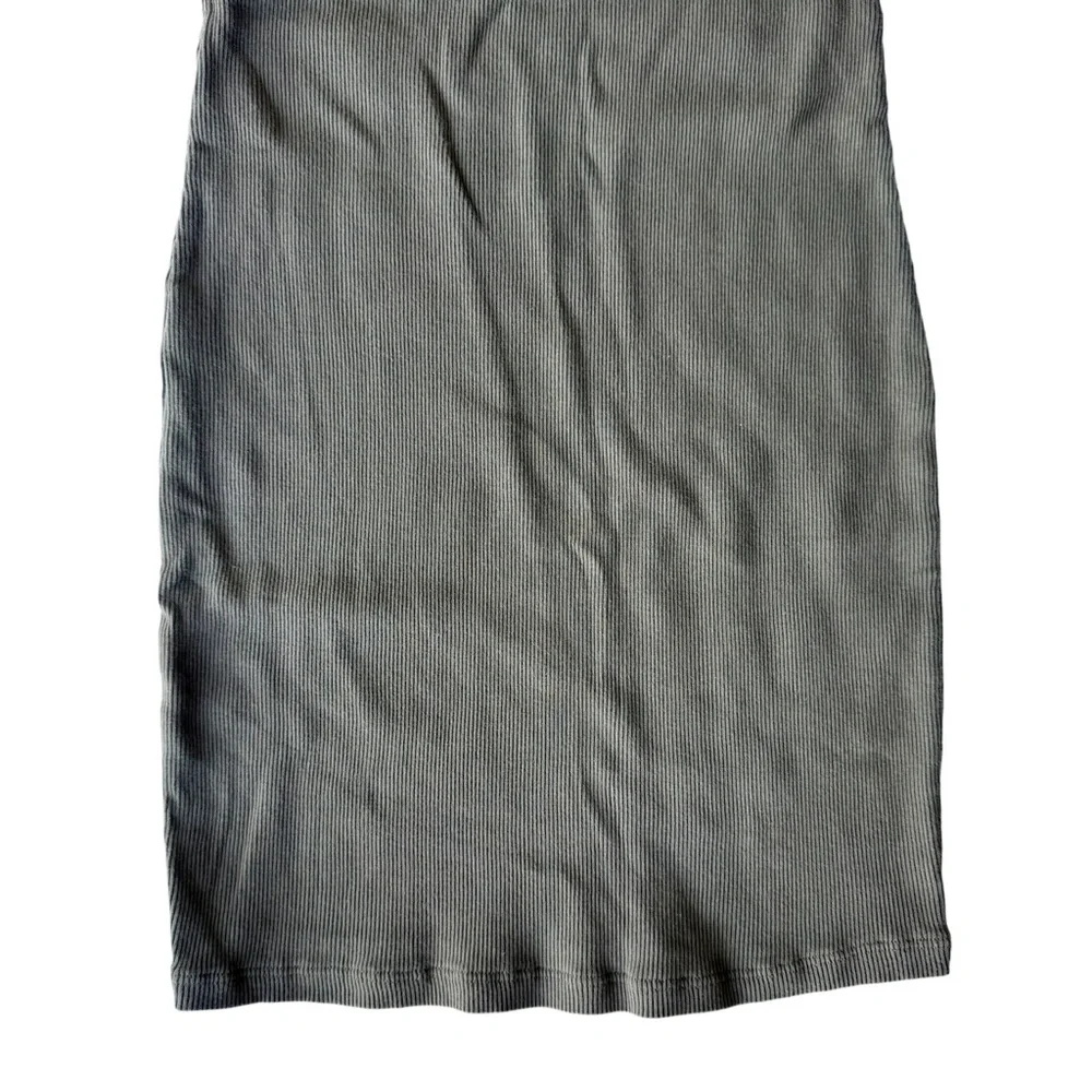 Olive Rib-Knit Dress - Picture 7 of 9